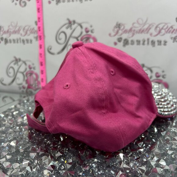 Las Vegas hot pink and silver sequence rhinestones gems sizable hat main image 7